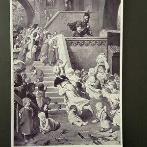 Hermann Von Kaulbach, Art Print, Pied Piper of Hamelin